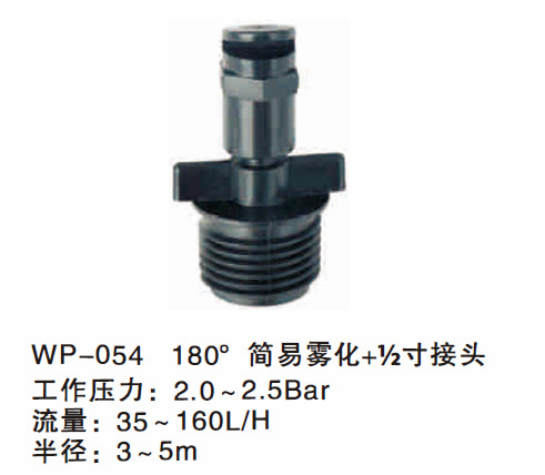 180° 简易雾化＋½寸接头